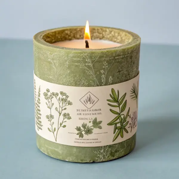 Mini lumânare ritualică cu rozmarin și citrice