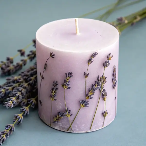 Lumânare vegetală cu iasomie și lemn de santal