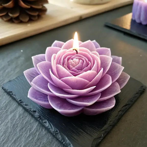 Lumânare de Meditație cu Trandafir și Iasomie